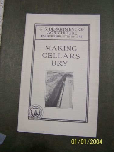 1929 Making Cellars Dry Booklet Vintage