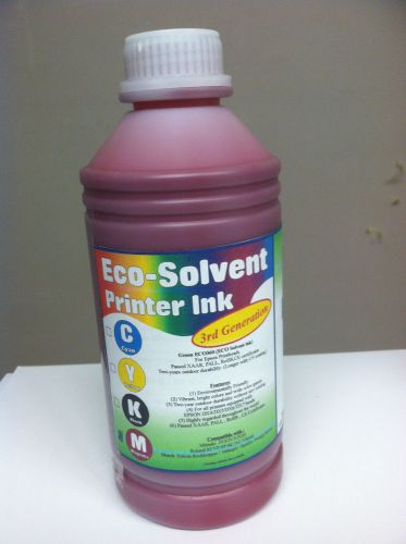 Eco solvent ink, 1 liter magenta, non-oem. for epson, roland, mimaki, mutoh. for sale