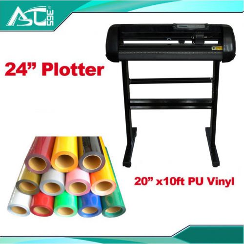 24&#034; Cutting Plotter with Craftedge Software &amp;10ft  T-shirt Heat Transfer Vinyl