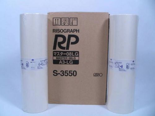 BOX OF 2 GENUINE RISOGRAPH RISO S-3550 MASTER 08LG A3-LG MASTER ROLLS