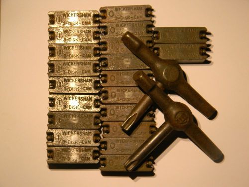 Lot of 21 Letterpress Quoins 2 Wrenches