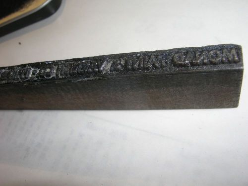 MONAD PAINT &amp; VARNISH CO Penna  Vintage Wood Block Printing Metal Stamp Unusual