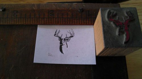 Letterpress Printing Printers Block Deer or Elk