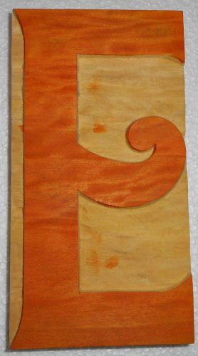 Letterpress Letter &#034;E&#034; Wood Type Printers Block Typography Collection.B897