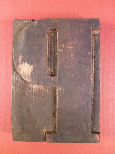 Wood Letter P - Clarendon Letterpress Type Printers Block- 6 5/8 by 4 3/4 inches