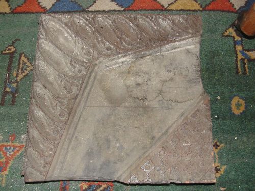 11129X EARLY 19TH CENTURY WOODEN TEXTILE PRINTING BLOCK LONDON ENGLAND PAISLEY