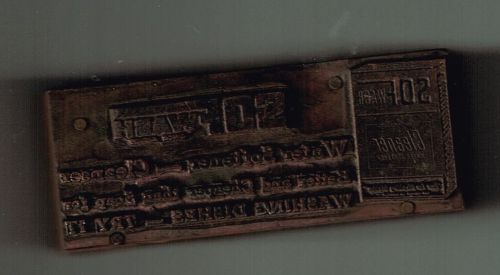 SOFwash Cleanser, Vintage Printers Block Stamp, copper on wood block
