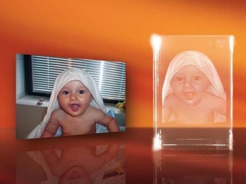 3D Laser photo crystal engraving (Small Tower)