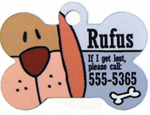 CUSTOM PERSONALIZED PHOTO PET TAG BONE SHAPED