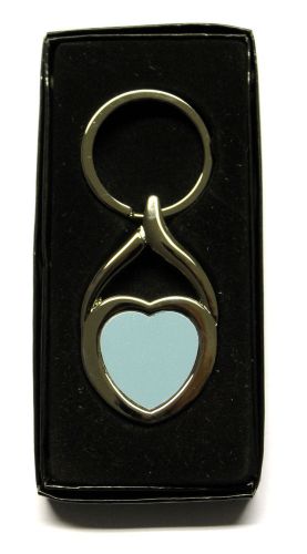 Metal heart shape 1 keyring with sublimation print insert for heatpress a61 for sale