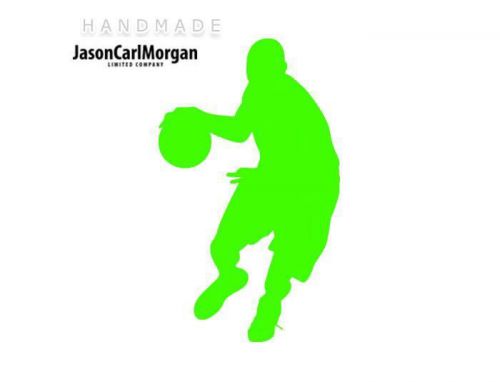 JCM® Iron On Applique Decal, Basketball Neon Green