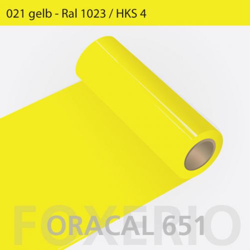 021 film jaune brillant 31cm x 10m oracal 651 film adhesif brillant pvc traceur for sale