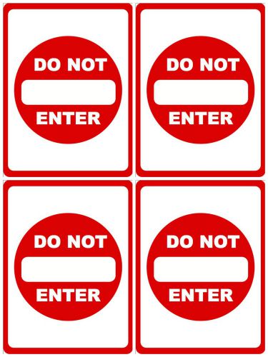 4 qty do not enter signs commercial traffic safety sign keep out people posted for sale