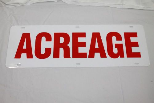 Metal Double Sided ACREAGE Real Estate Sign 6&#034; X 18&#034;