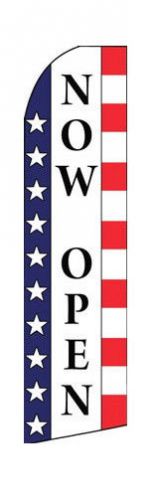 NOW OPEN X-Large Swooper Flag - Stars/Stripes