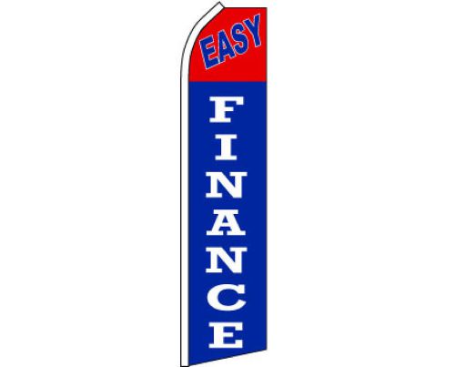 EASY FINANCE 11.5ft x 2.5ft Super Flag Swooper Sign Advertising Banner FLAG ONLY
