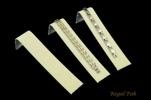 3 Piece New Linen Bracelet Display Ramp 1 1/2&#034; X 8&#034; X 2 1/8&#034;H