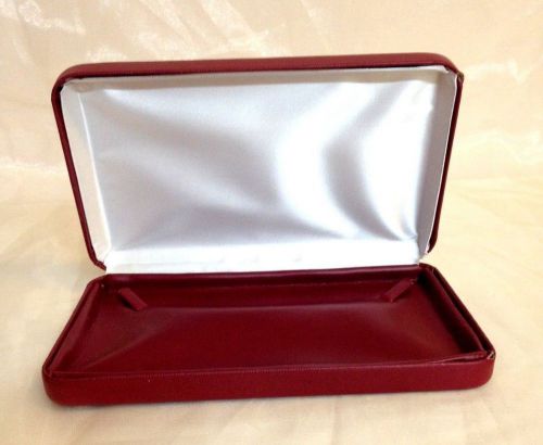 Jewelry Gift Box Necklace Display Faux Leather Red
