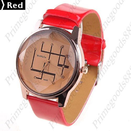 Synthetic Leather Strap Quartz Wrist Wristwatch Women&#039;s Free Shipping Red