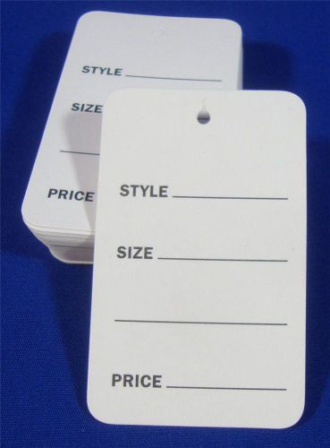 500 White Unstrung Garment Merchandise Price Tags lg Retail Store Supply