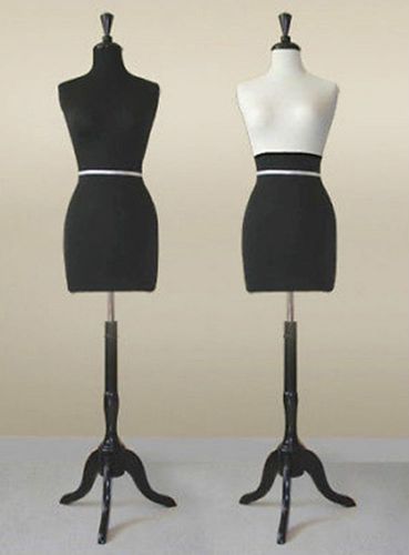 Black dress form ky822 w/blk base mannequin + wht cover for sale