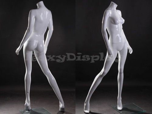 Female fiberglass headless style mannequin dress form display #mz-lisa12bw for sale