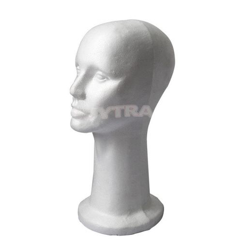Elegant best price durable styrofoam foam female mannequins display head stand for sale