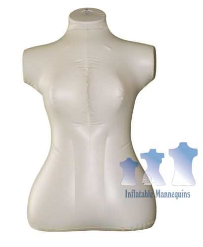 Inflatable Mannequin, Female Torso, Plus Size Ivory