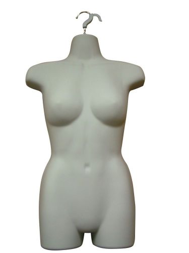 29&#034; 22&#034; 29&#034; HIGH QUALITY FEMALE HOOK HANGING MANNEQUIN WHITE (67W)