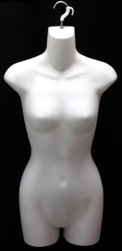 USED 100 OF WHITE FEMALE WOMEN MANNEQUIN DISPLAY BODY TORSO DRESS/TOP BODY FORM