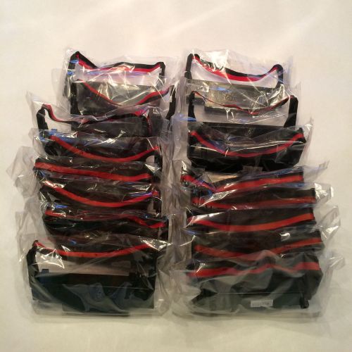16 - New Ink Ribbons For Epson ERC-30 / 34 / 38 - Black &amp; Red ERC30 ERC34 ERC38