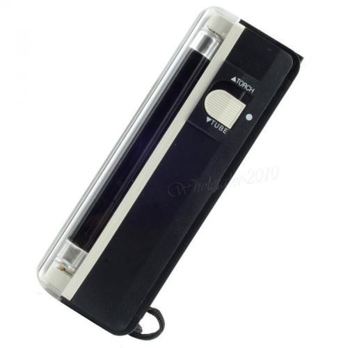 New Black 2in1 Handheld Torch Portable UV Light BU Money Detector Lamp Pen WLSP