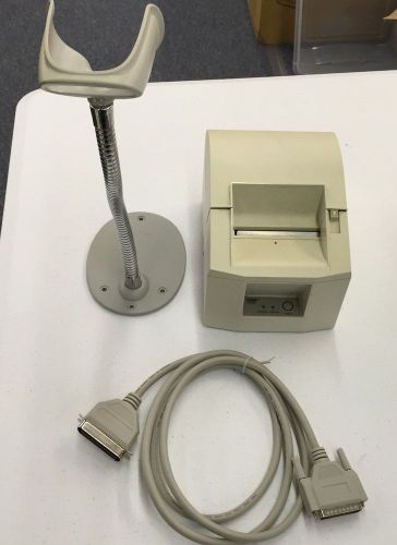 USED Star Tsp600 POS Thermal Printer with Scanner Stand and Cord WORKS