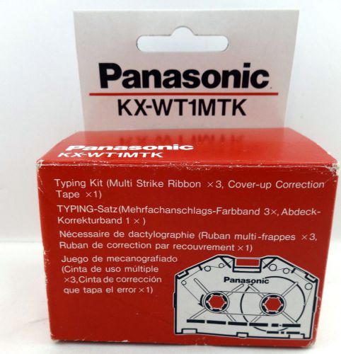 Panasonic 2 Multi Strike Ribbons 1 Cover Up Corrector Tape Typewriter KX-WT1MTK