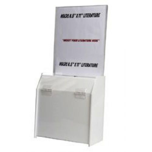 5x9x6 white non-locking ballot box sign holder    lot of 4    ds-sbb-596h-wht-4 for sale