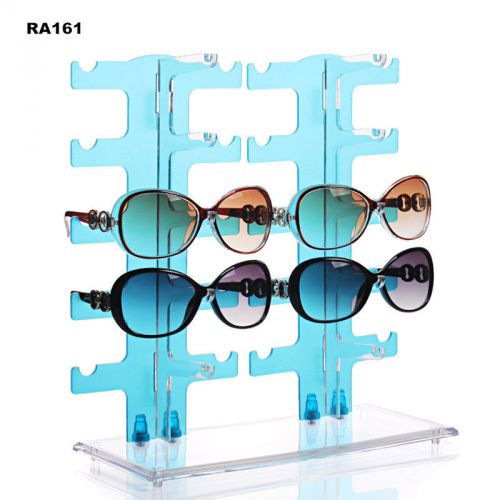 1pc Acrylic blue Display Show Stand Holder Rack F 10 Pair Glasses Sunglass RA161