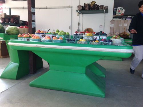 All Fiberglass Food Safe Commercial Produce display tables / indoor  / outdoor