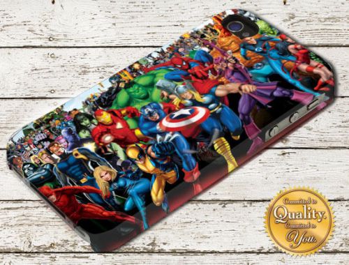 Collage Superheroes Marvel Comic iPhone 4/5/6 Samsung Galaxy A106 Case