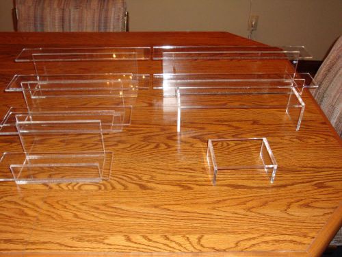 Lot of 18 Clear Acrylic Display Stands
