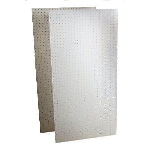 Triton Products DB-2 Two DuraBoard White Polypropylene Pegboards 24x48
