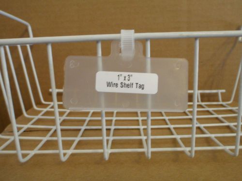 Wire rack shelf tags, display, label holder, bulk pack of 100 pieces for sale