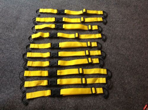 Lot of 10 yellow replacement  shopping grocery cart safety seat belts for sale