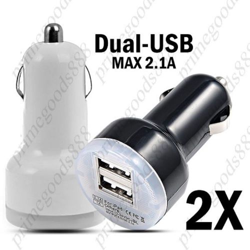 2 X DC 12 24V 2.1A 1 Dual USB Ports Mini Quick Car Charger Vehicle Free Shipping
