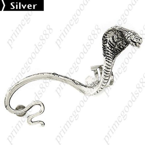 Cobra design ear clip drop earrings ears pendants jewelry for woman lady silver for sale