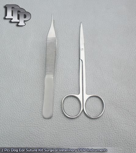 2 Pcs Dog Ear Suture Kit Surgical Veterinary DDP Instruments