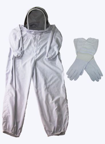New professional cotton full body beekeeping bee keeping suit  with gloves for sale
