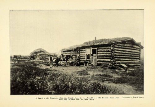 1907 print shack edmonton district farmhouse horse farm original historic pm2 for sale