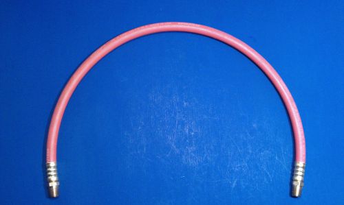 USA Made Goodyear Red Rubber 1/4 Inch 2 Foot Pigtail Air Hose Whip Oil Resistant