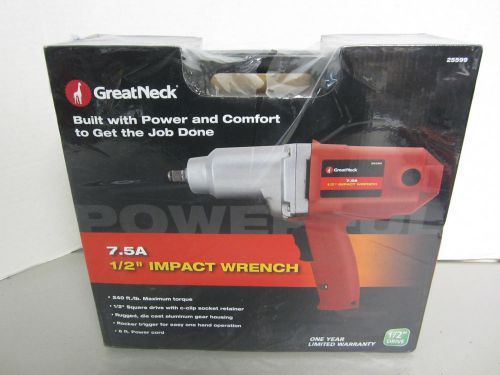 NEW GreatNeck 7.5A Corded 1/2&#034; impact Wrench 240 ft./lb 25599 FREE SHIPPING