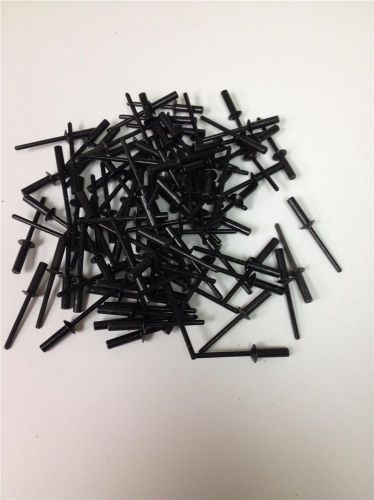 100 3/16&#034; lightweight aluminum pop riveter black rivet metalworking fastener lot for sale